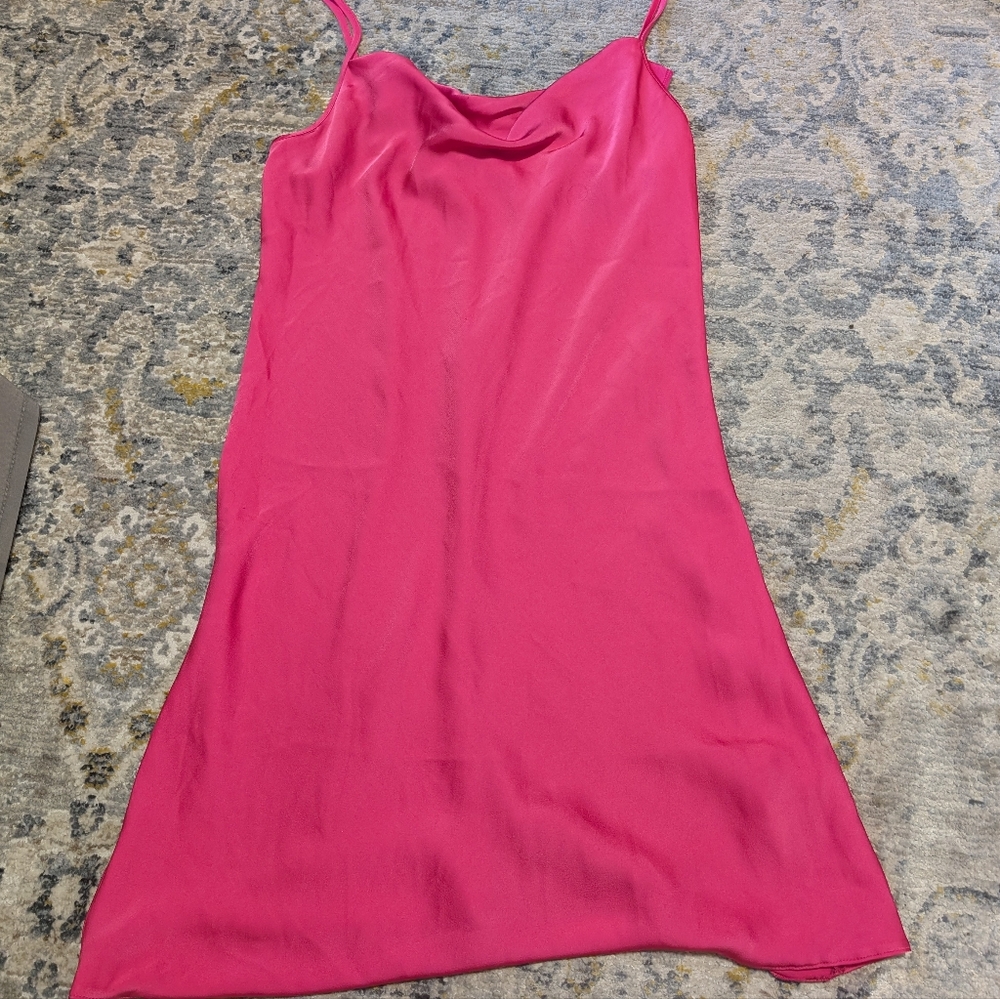 Primark Fuchsia Satin Like Dress